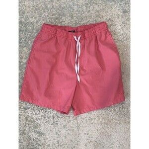HUK Performance Coral Size Medium Fishing Swim Trunks Pink Drawstring 5" Inseam